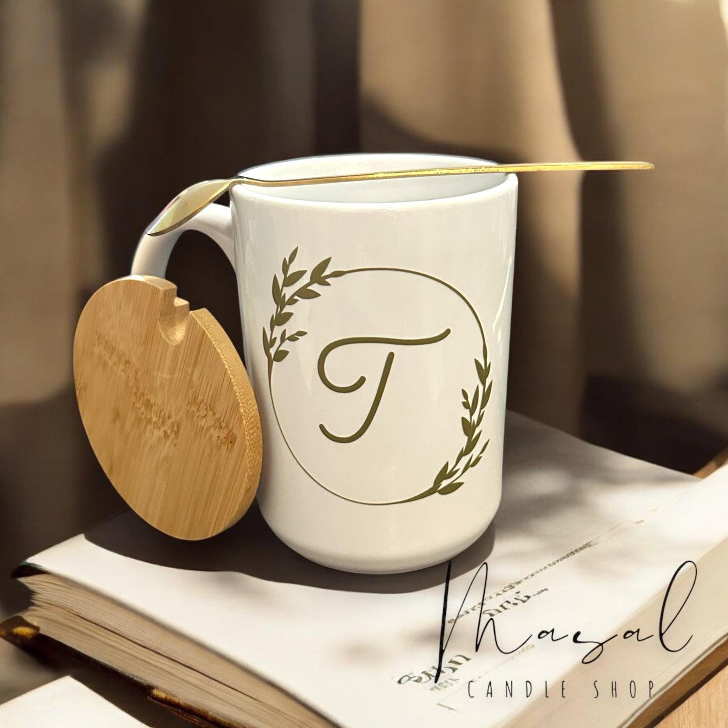 Mindfulness Gift Box | The Four Agreements by Don M. Ruiz, Monogram Mug, Herbal Tea & Candle Set | Relaxation Gift