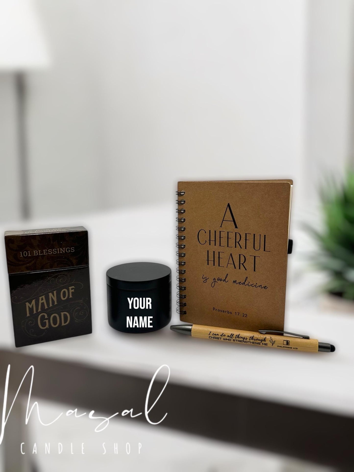 Christian Gift Box for Him | Personalized | Men’s Devotional Gift | Encouragement | Man of God | Faith-Based Relaxation | Two Options Availa