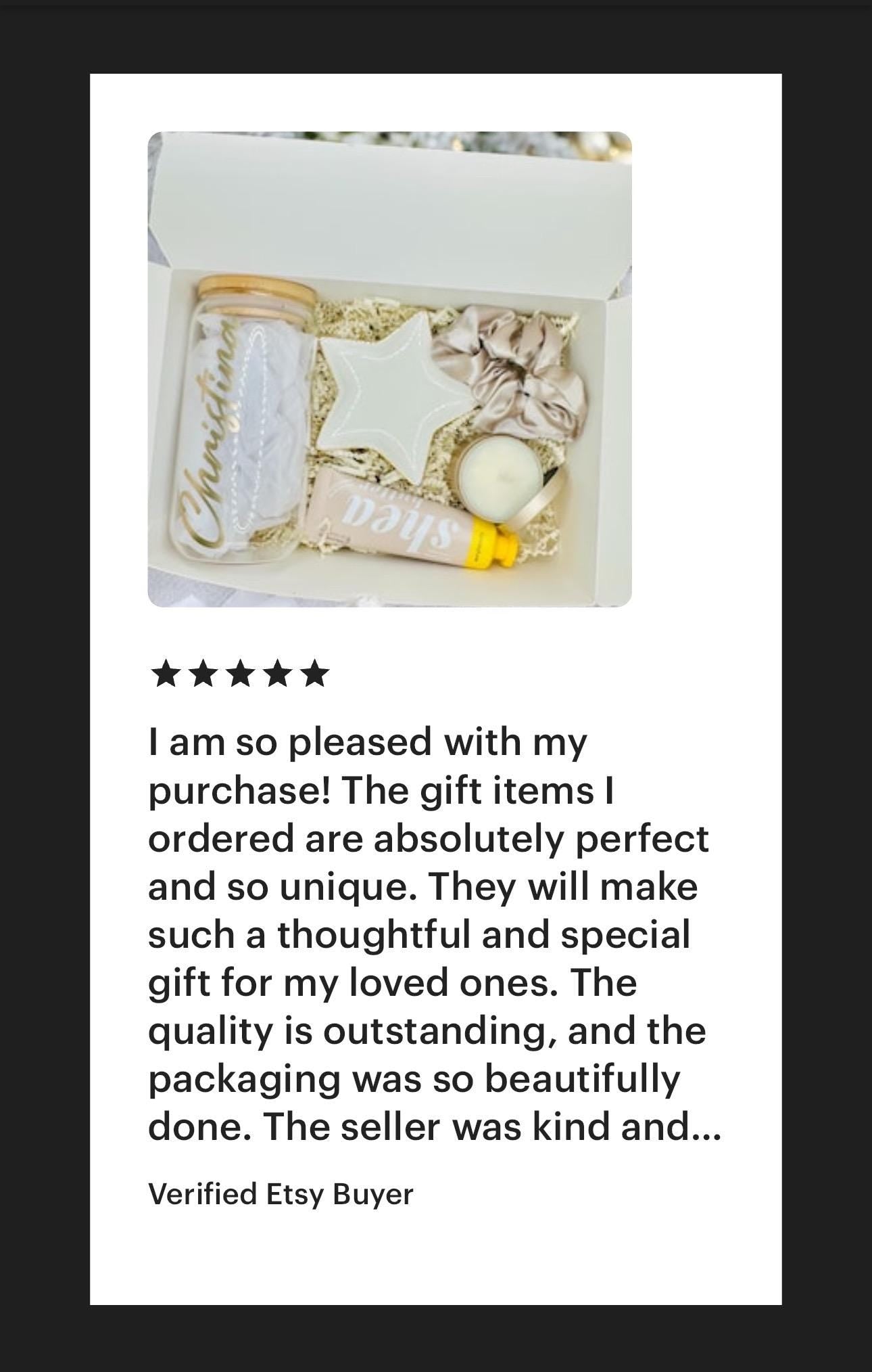 Luxury Spa Gift Box for Women β Personalized Name Tumbler, Candle & Skincare β Birthday, Bridesmaid, Self-Care, or anniversary Gift for Her
