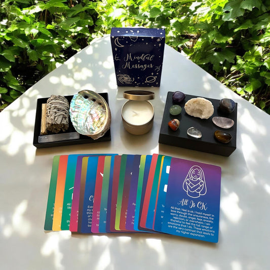 Personalized Mindfulness Gift Set – Chakra Stones, Custom Candle, Sage Bundle & More for Meditation Relaxation and Reflection