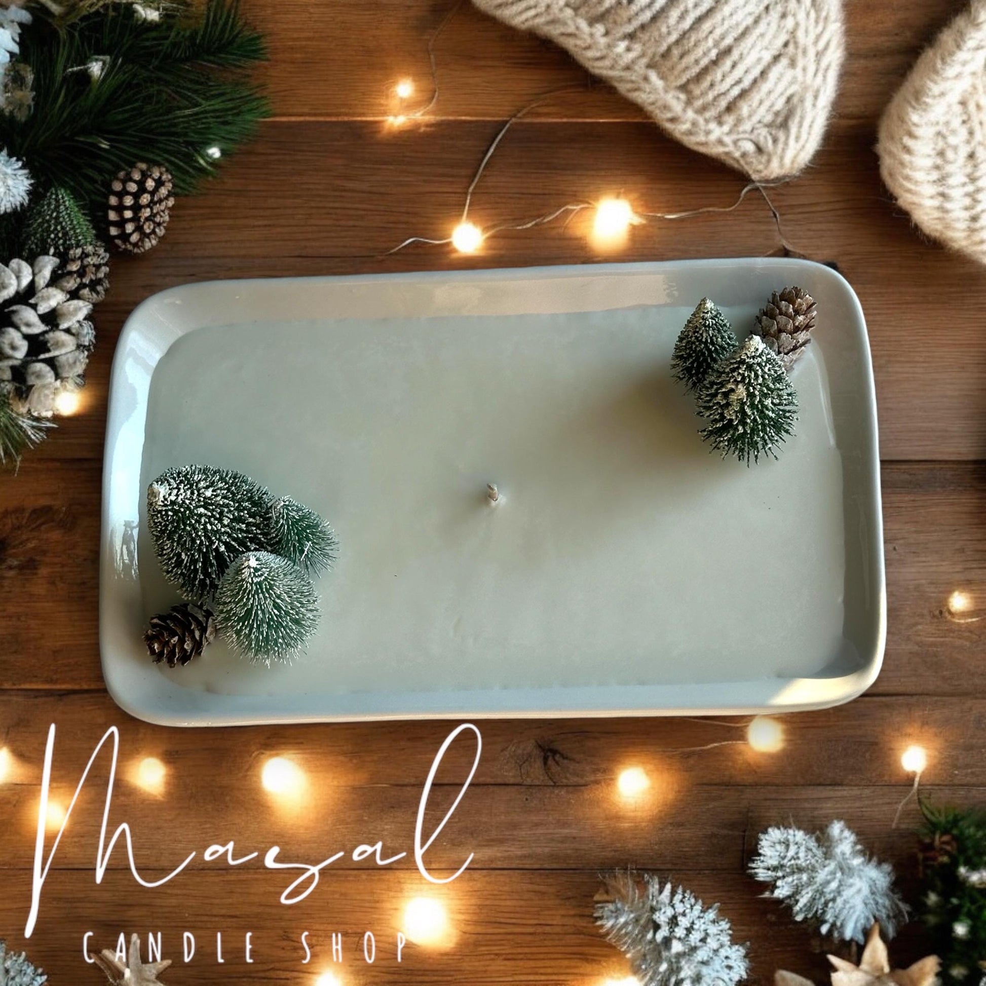 Christmas Candle – Christmas dinner table decorations, centerpieces for Christmas decorations, host gift ideas , winter candles
