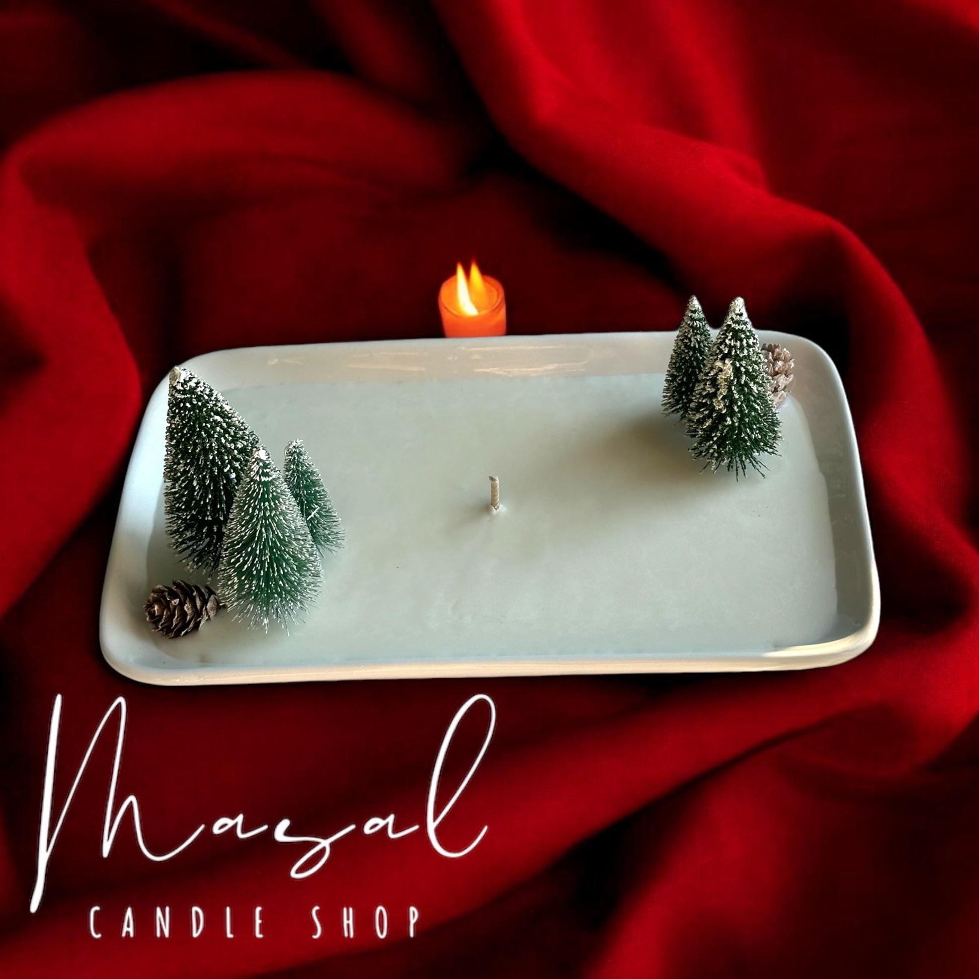 Christmas Candle – Christmas dinner table decorations, centerpieces for Christmas decorations, host gift ideas , winter candles
