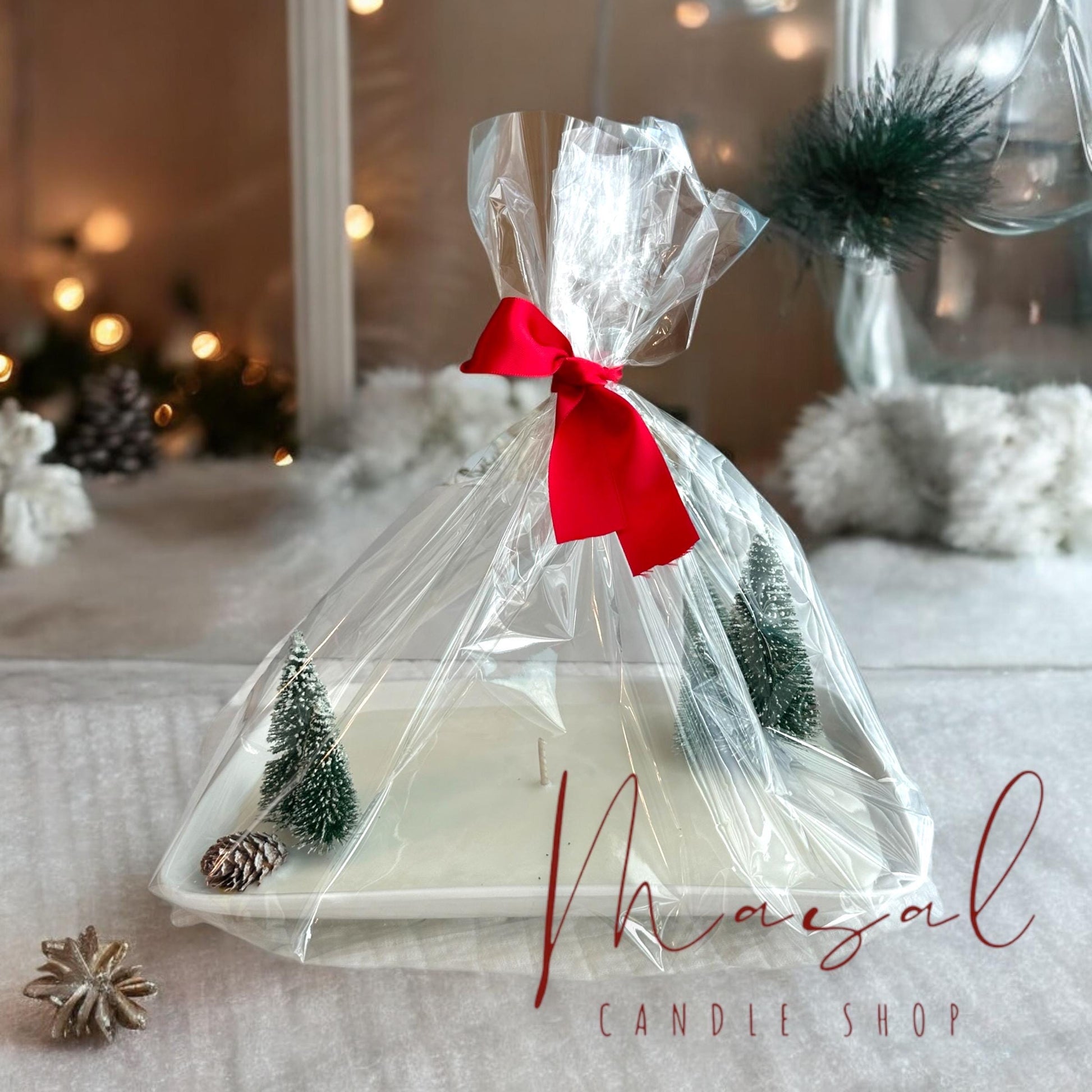 Christmas Candle – Christmas dinner table decorations, centerpieces for Christmas decorations, host gift ideas , winter candles