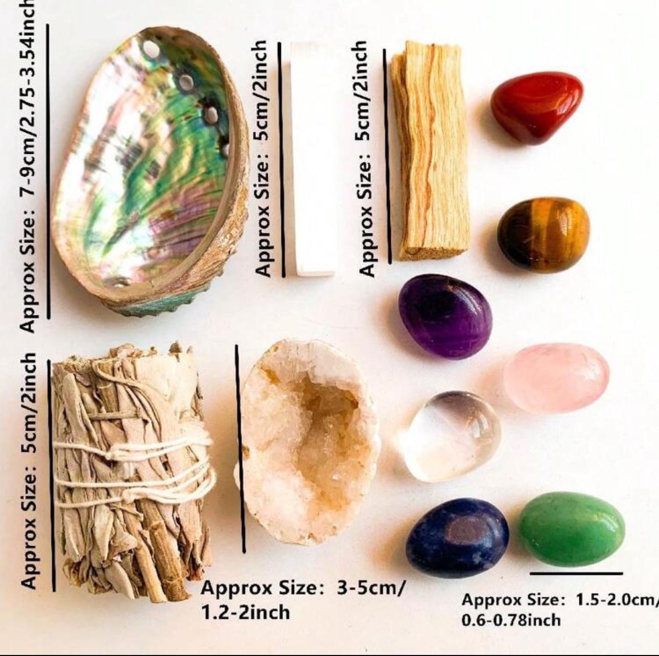 Personalized Mindfulness Gift Set – Chakra Stones, Custom Candle, Sage Bundle & More for Meditation Relaxation and Reflection