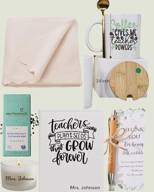 Teacher Appreciation Gift Box – Personalized Mug, Journal & Candle – End of Year Gift for Teacher – Unisex Thoughtful Gift Set